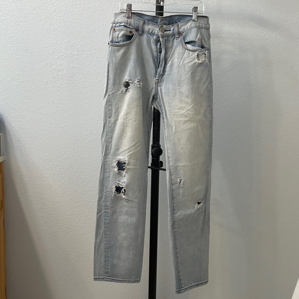 BDG Distressed Straight Leg Jeans